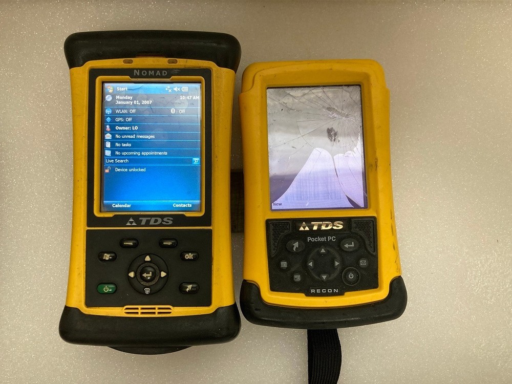 2 Trimble Nomad TDS Data Collector Rugged Handheld & tds POCKET PC { UNTESTED }