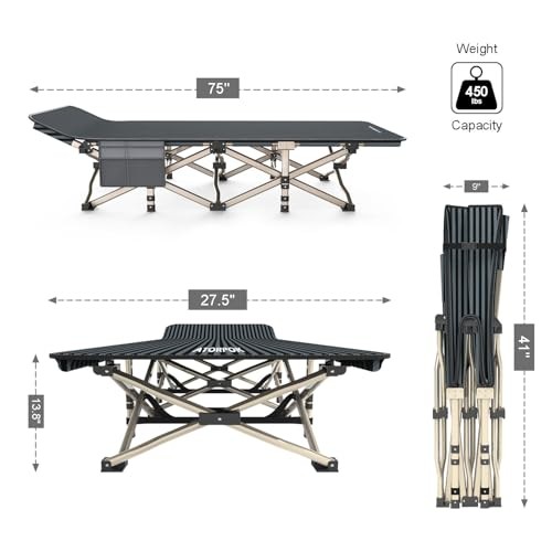 Camping Cot for Adults Comfortable, Tent Folding Cot for Sleeping, Large Size