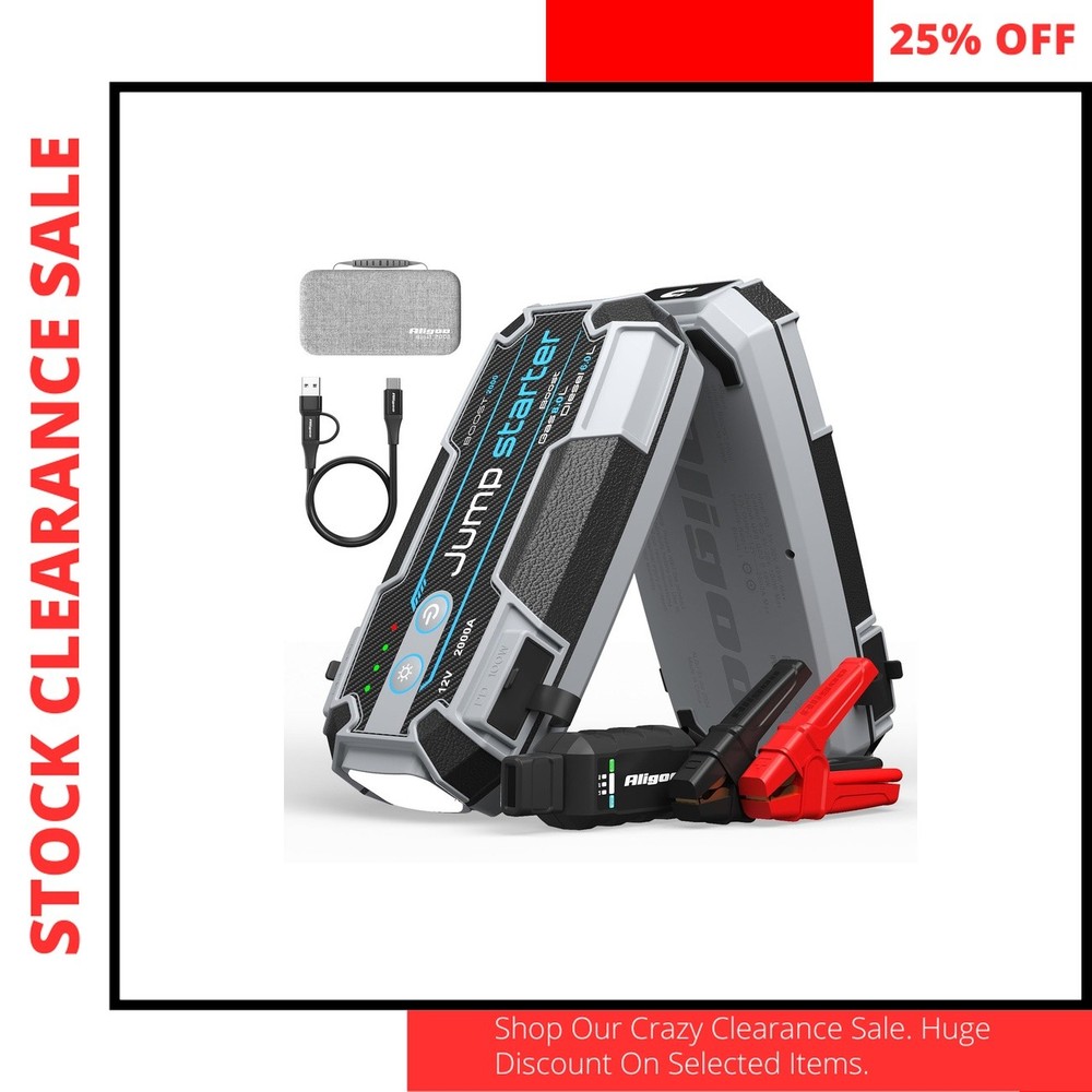 Car Jump Starter 2000A Portable Battery Booster