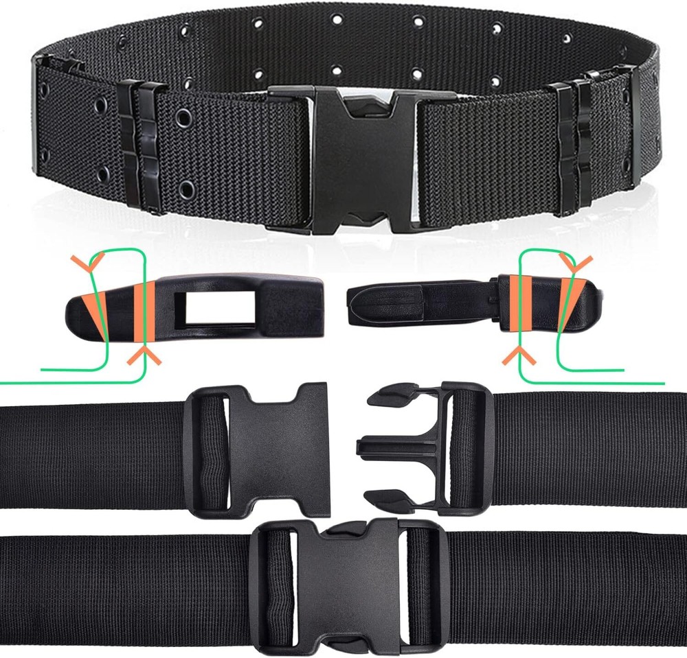 5 Pack 2 Inch Quick Side Release Plastic Buckle Clips Snaps Military Dual Adj...