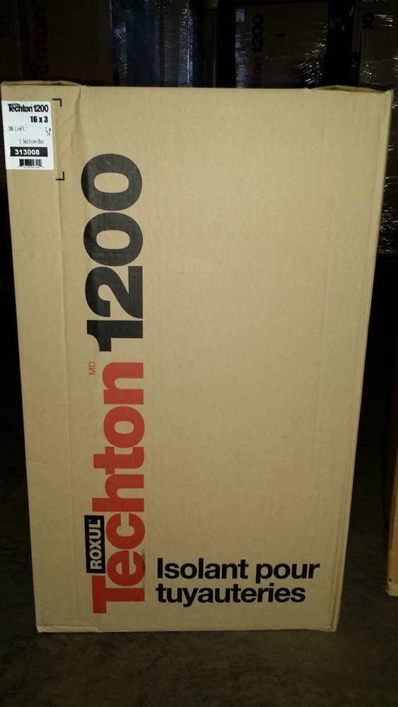 Roxul Techton 1200 Pipe Insulation  16"x3"  3.280 Linear ft