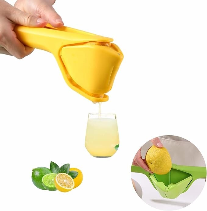 2-In-1 Lemon Lime Squeezer Hand Juicer Lemon Squeezer Max Extraction Manual