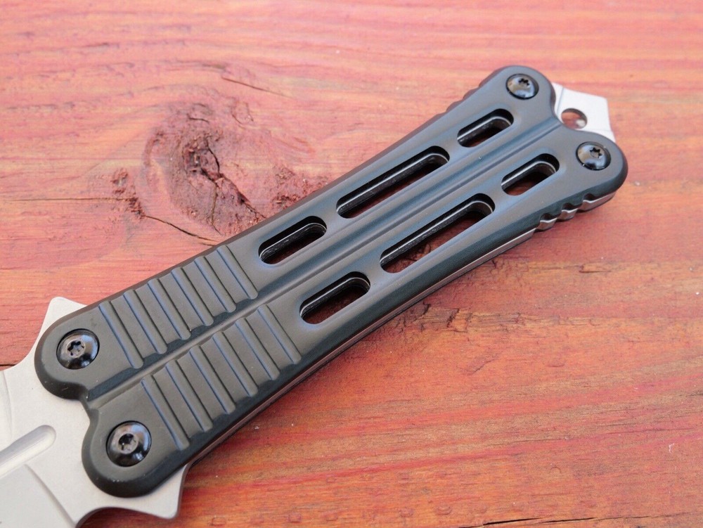 10” Fixed Blade Knife Spear Point Double Edge Full Tang Sharp Black Stealth Boot