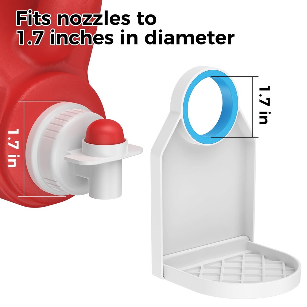 KMOUANTS Laundry Detergent dispenser Cup Holder,Nozzle Upgraded white
