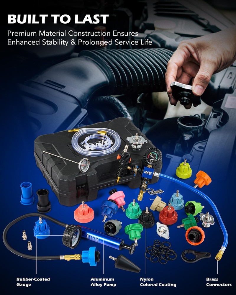 Orion Motor Tech Coolant Pressure Tester Kit, 31pc Master Black