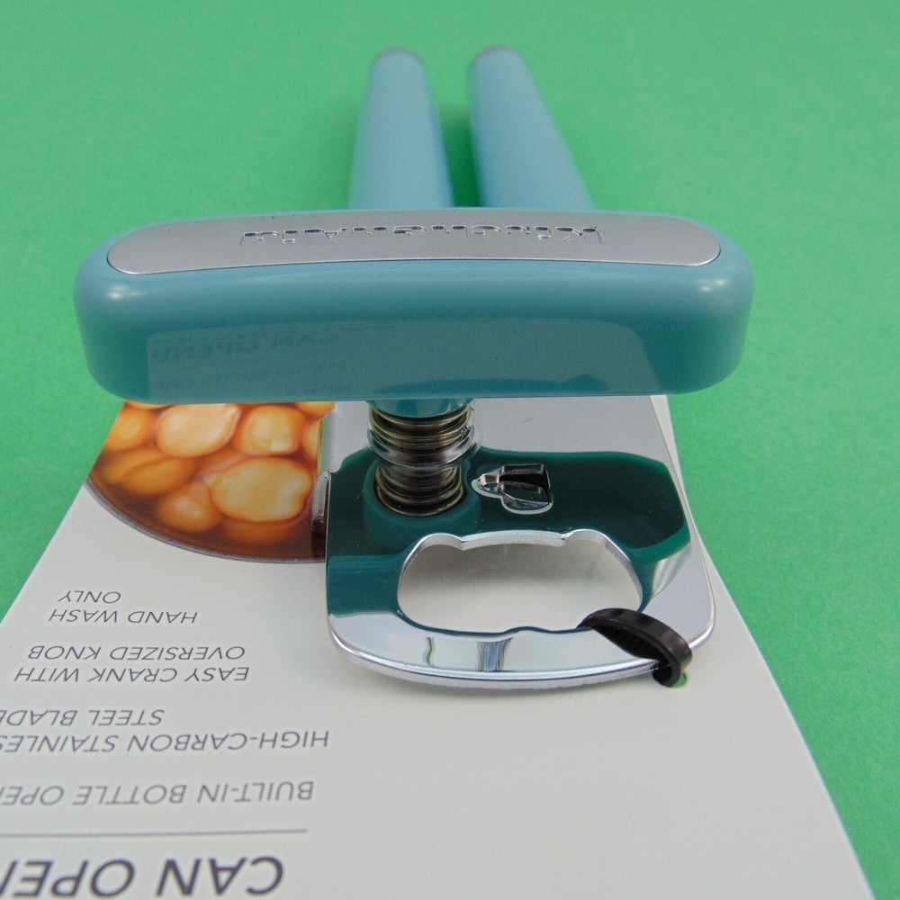 KitchenAid Multi-Function Can Opener w/ Bottle Opener w/ Ergonomic Handle Aqua