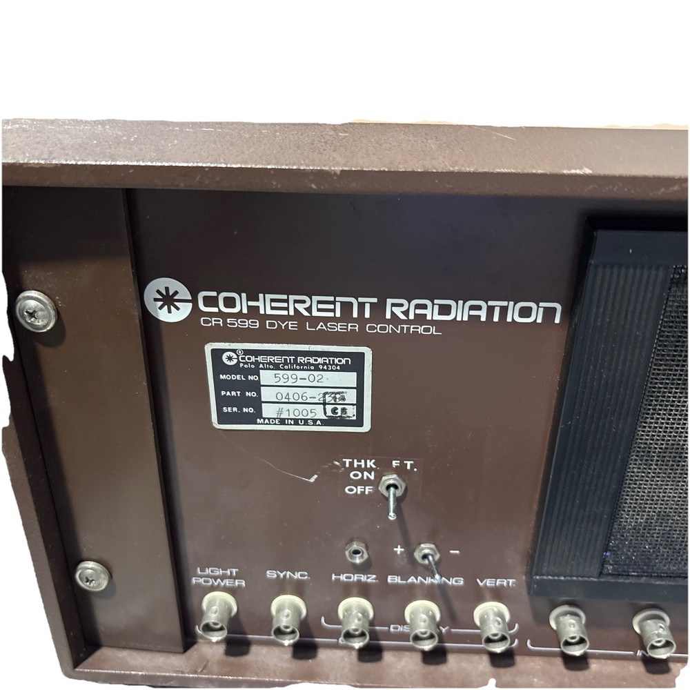 Coherent CR599 Dye Laser Control, 599-02 Untested Powers On