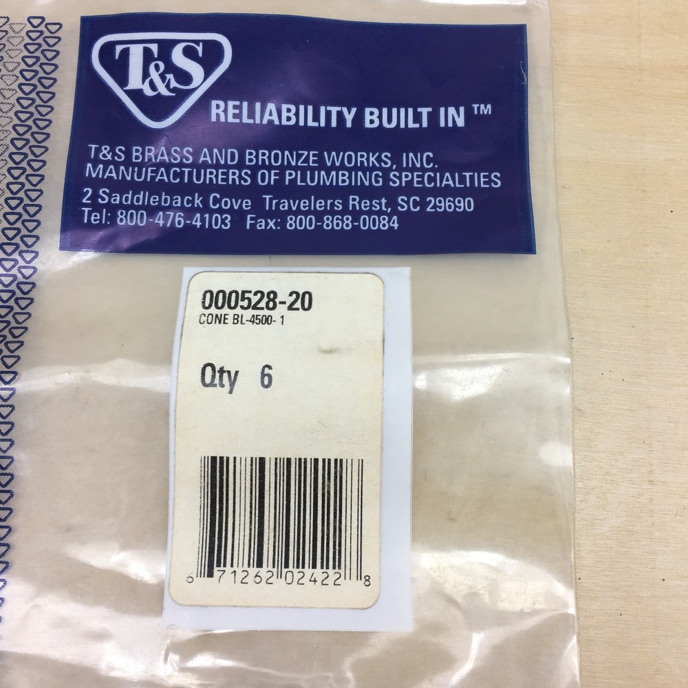 QTY 6 TS RELIABILITY BUILT 000528-20 IN CONE BL- 3X5 PLOY