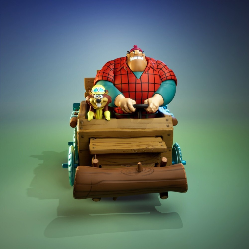 UNPAINTED Wacky Races Buzz Wagon 3D Printed Model Kit UW