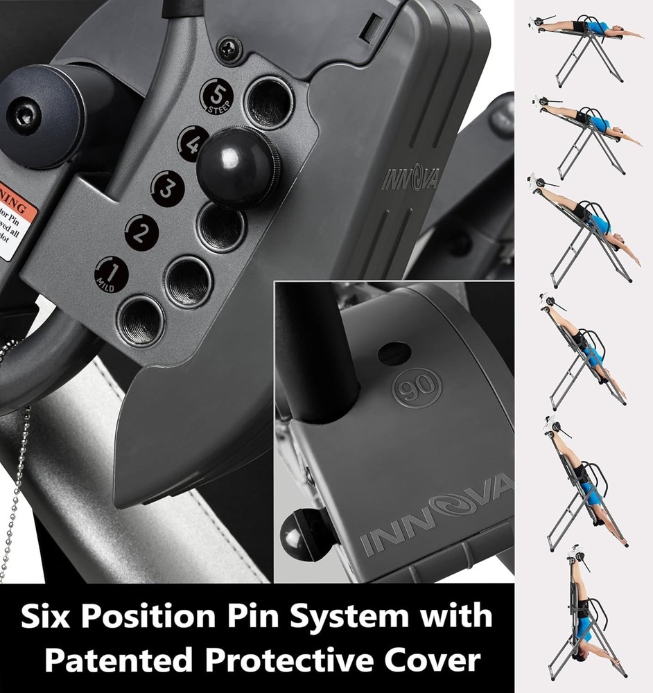 Large Backrest Innova Inversion Table with Adjustable Headrest & Safety Features
