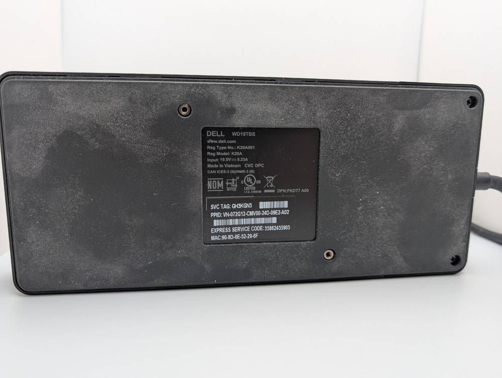 Dell WD19TBS Thunderbolt Dock - Black