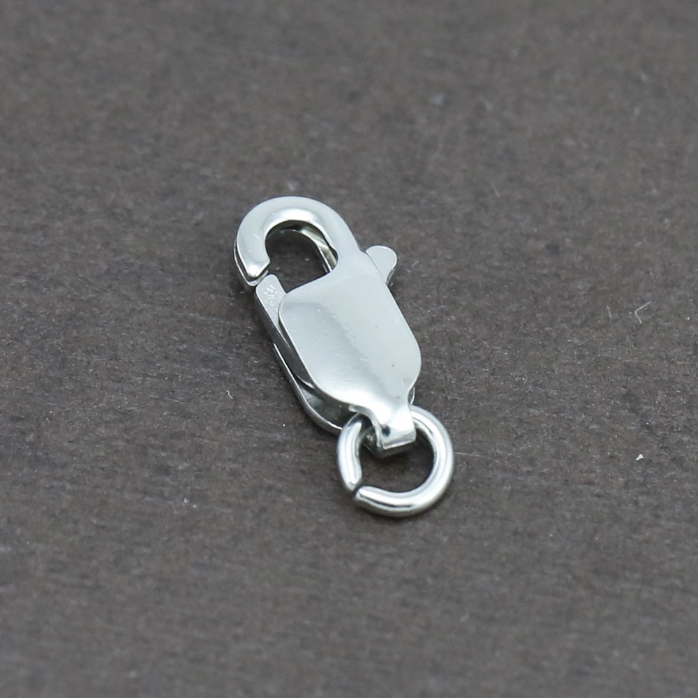 Genuine 9CT Solid White Gold Parrot Clasp 8mm Italy Made
