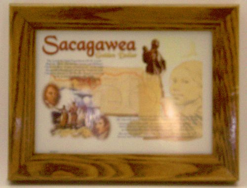 Sacagawea 2 Coin Frame, Sacagawea Series Solid Oak Frames 5x7