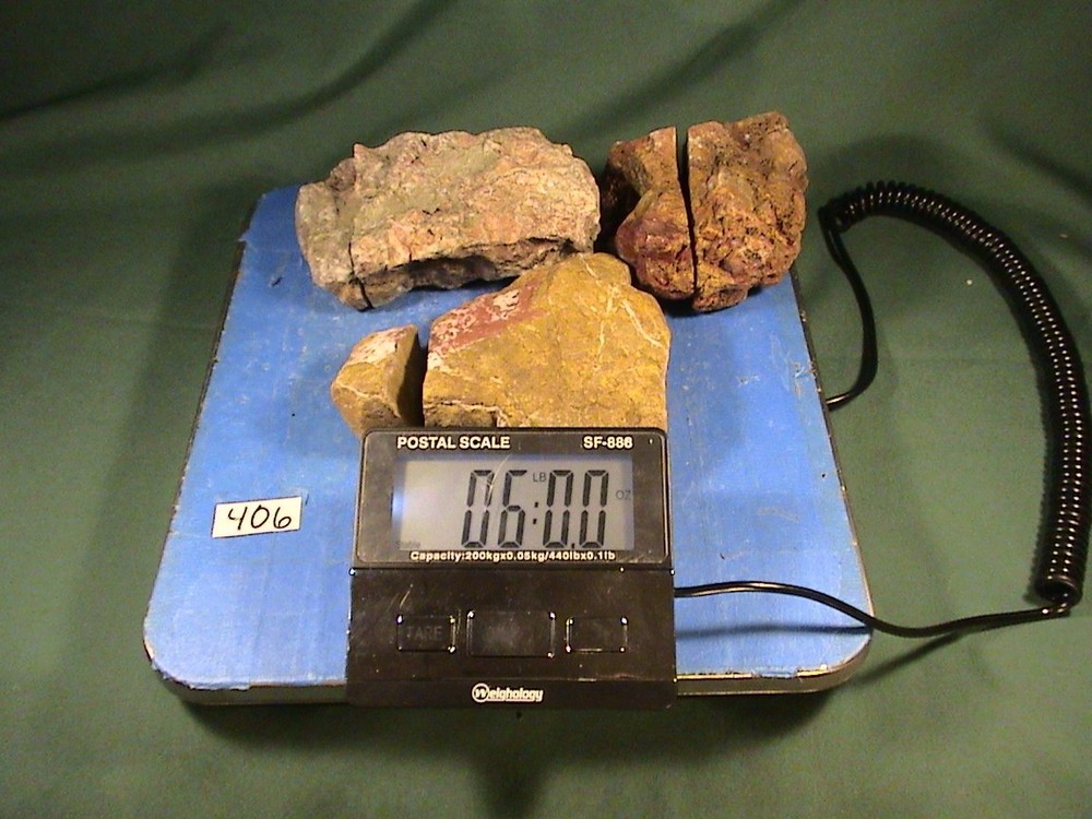Mixed One-Cut Jasper Agate Lot, Solid Rough, Lapidary Rocks, 6 LBS, 0 OZ, #406