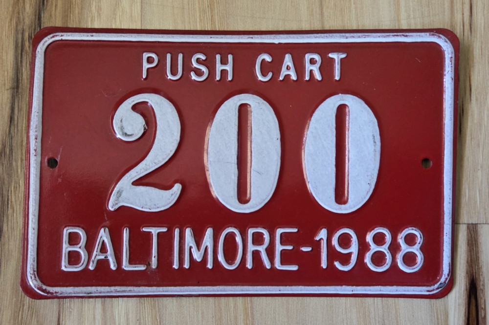 1988 Baltimore Push Cart License (Plate), 200