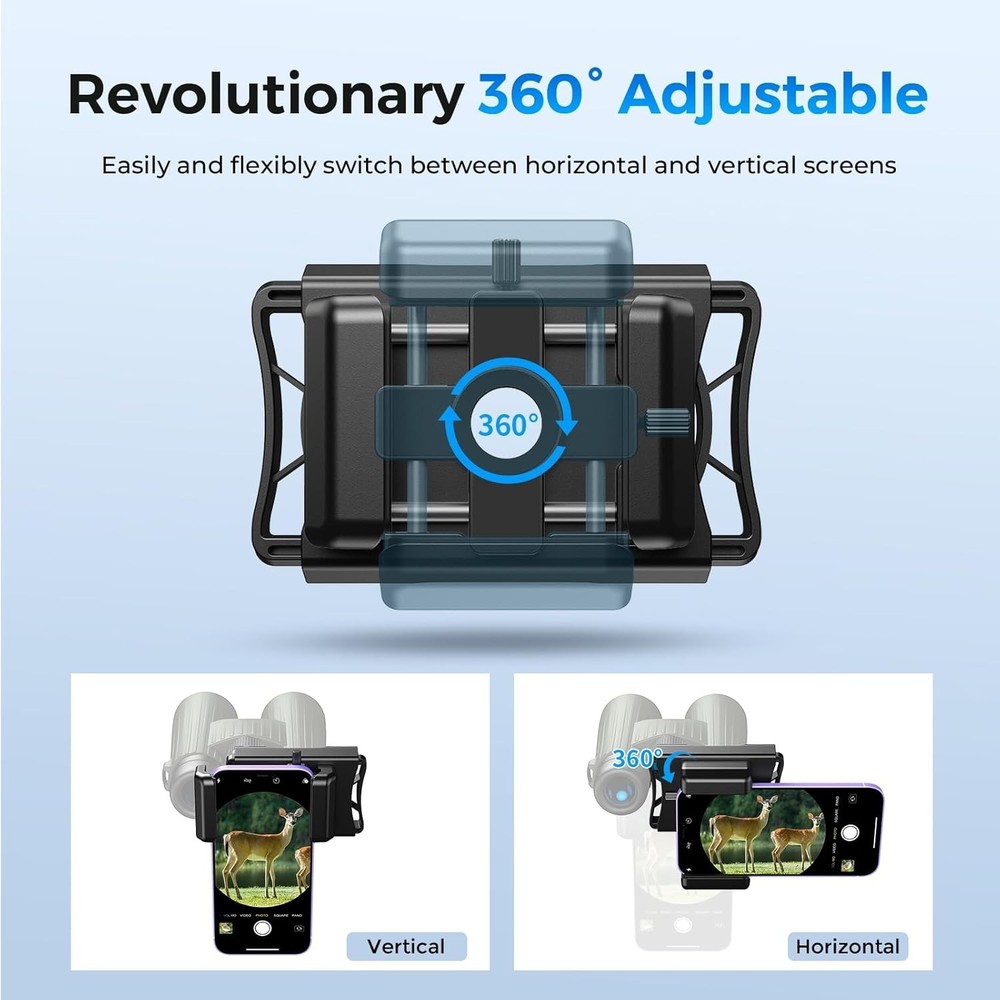 Lightweight Telescope Phone Holder with Bluetooth Shutter – Perfect for Guests
