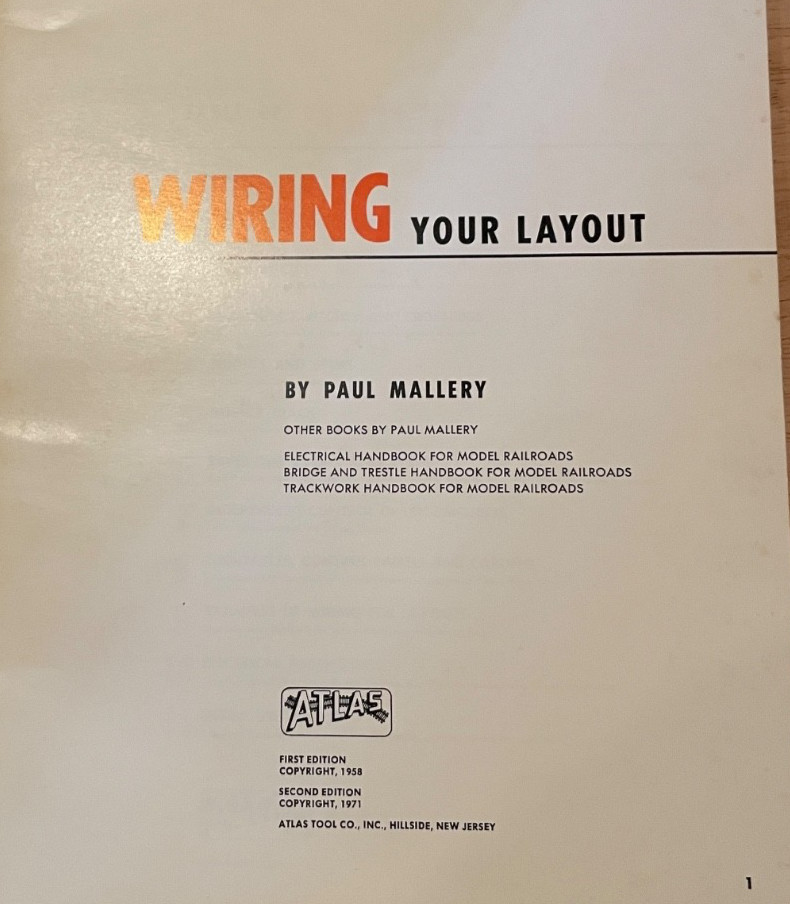 Vintage Model Railroading Book - Wiring Your Layout