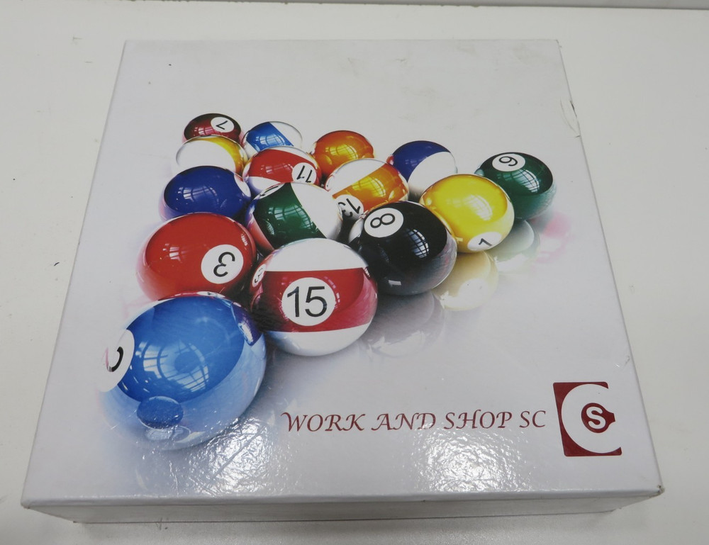 Set Billiard Pool Balls-Box