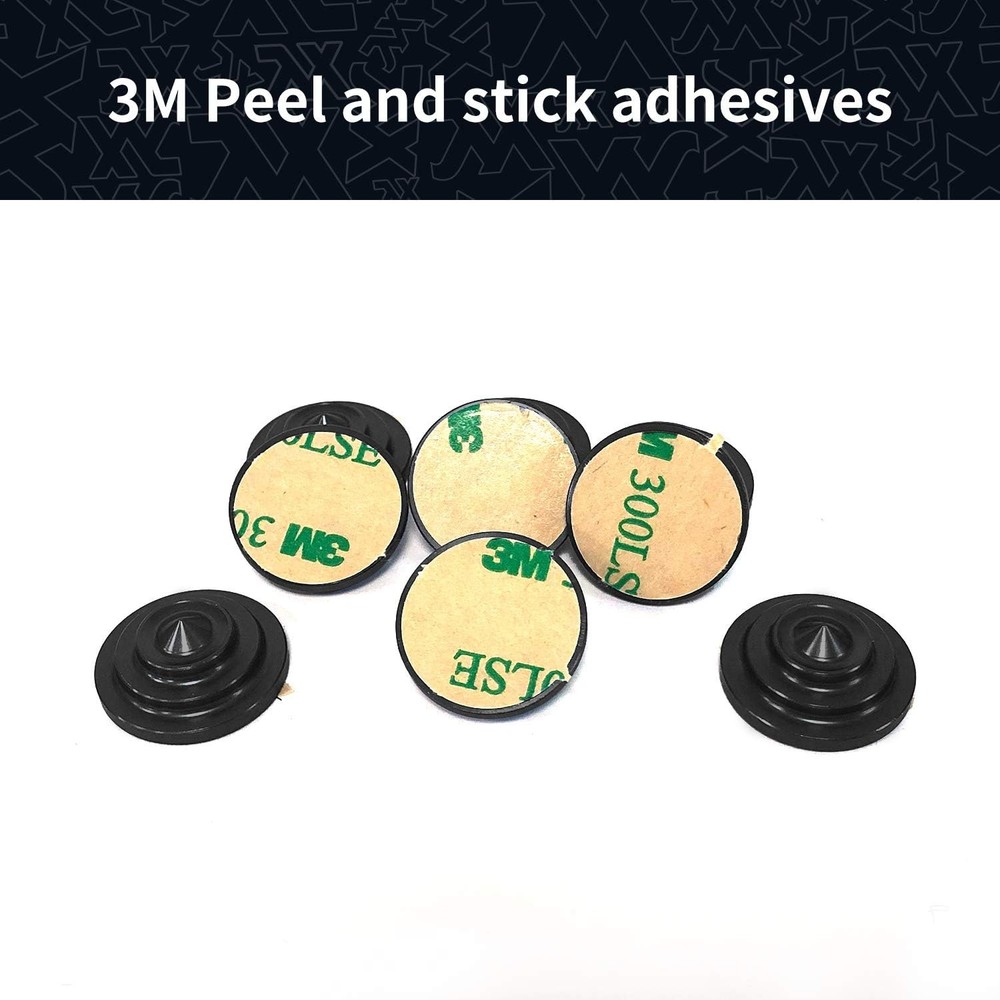 4 Layer-Cone Studs Dia 7.87 Inch Aluminum Snowboard Stomp Pad 9pcs