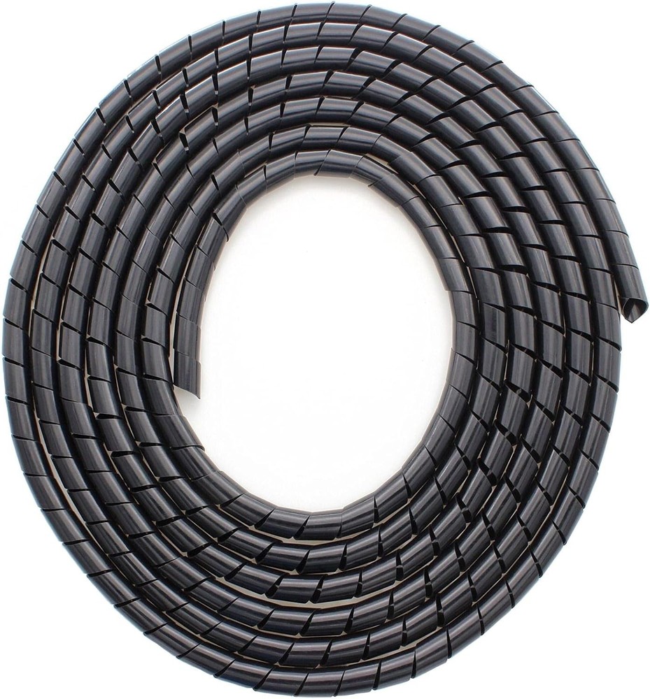 Spiral Cable Wrap,10ft – 1/4 inch Wire Wrap Cord Covers Bundle Black