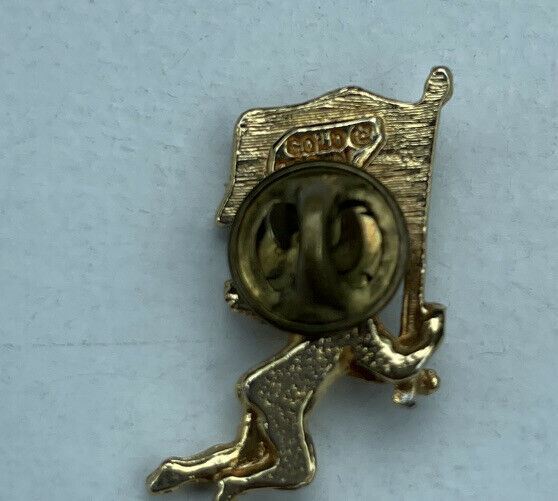 Angel Holding American Flag Lapel Pin