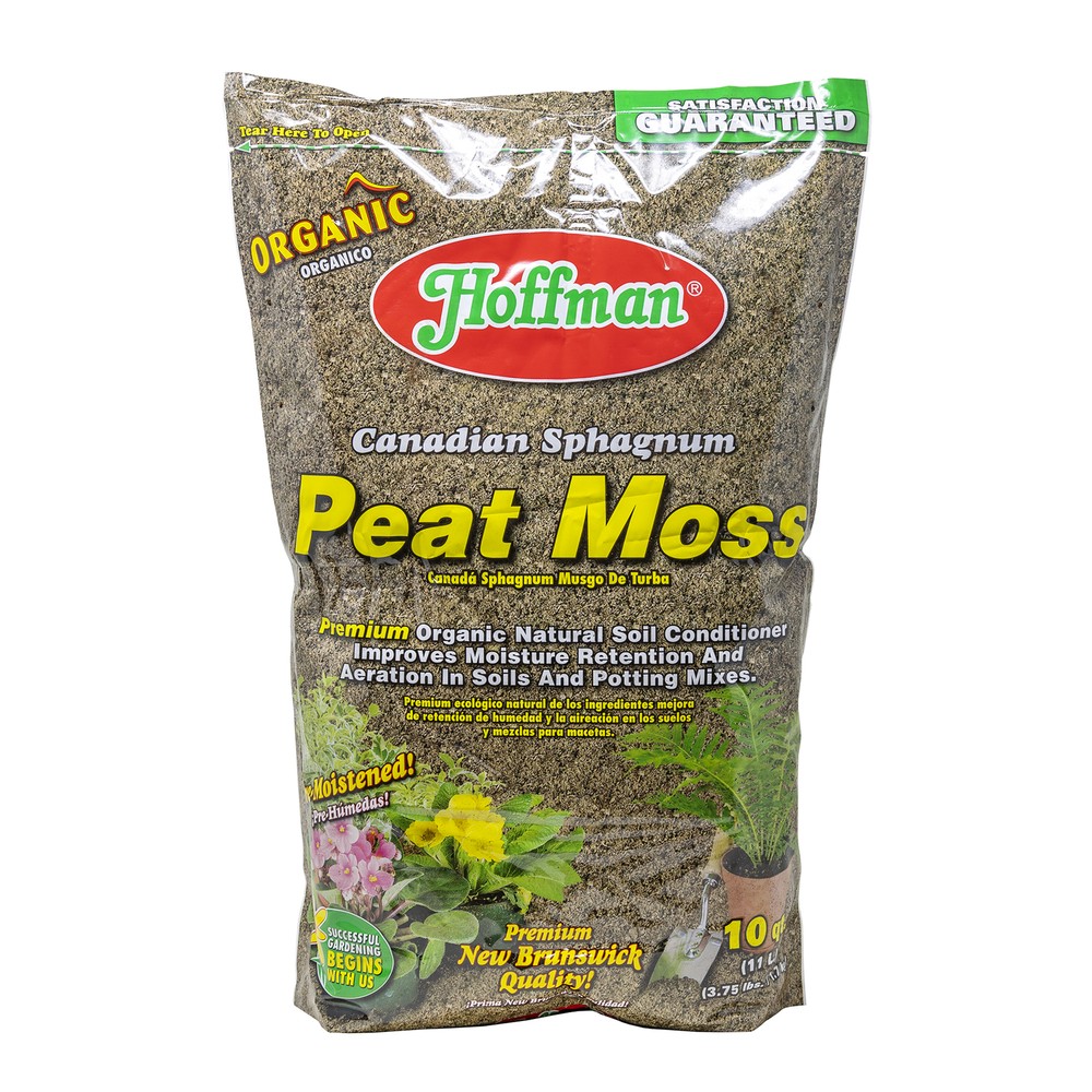 Hoffman Canadian Sphagnum Peat Moss Soil Conditioner, 10 Quart Bag