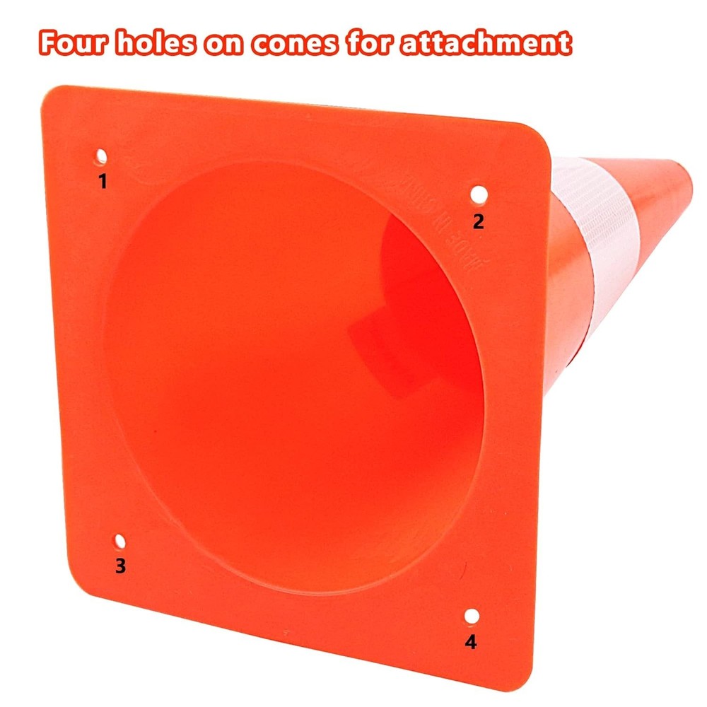 15-Inch Construction Cones with Reflective Collars - 4 Pack for Ultimate Safety