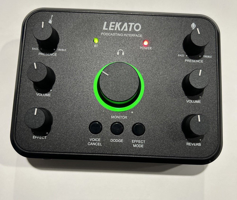 LEKATO Rechargeable Bluetooth Audio Interfaces, USB Audio Interface with XLR