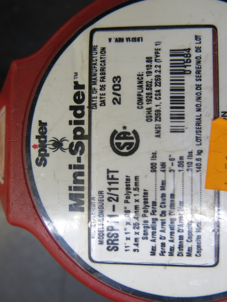 Spider Mini-Spider SRSP-2/11FT Fall Arrest (Date 2/03)