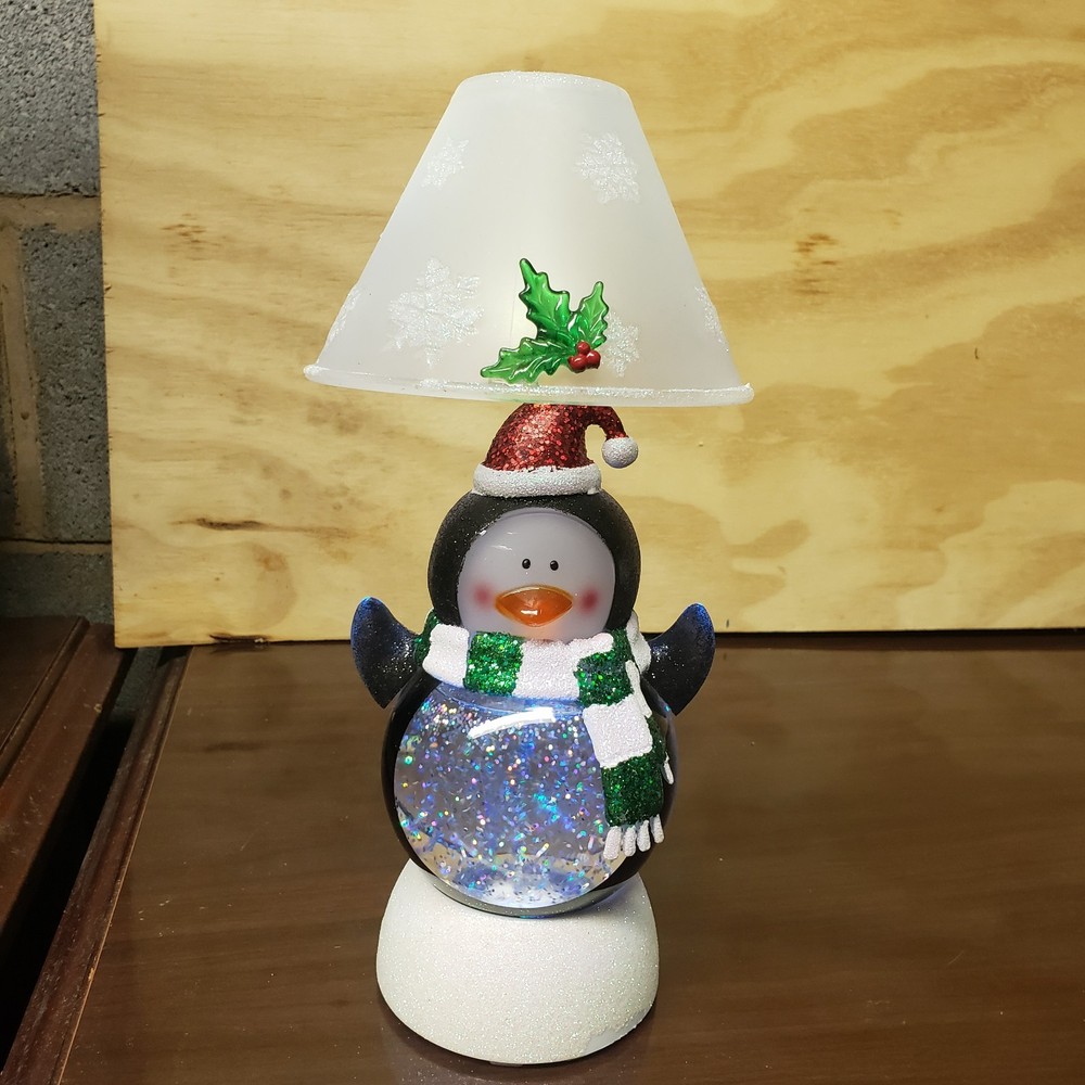 Christmas Penguin Lamp - 10.5" Tall