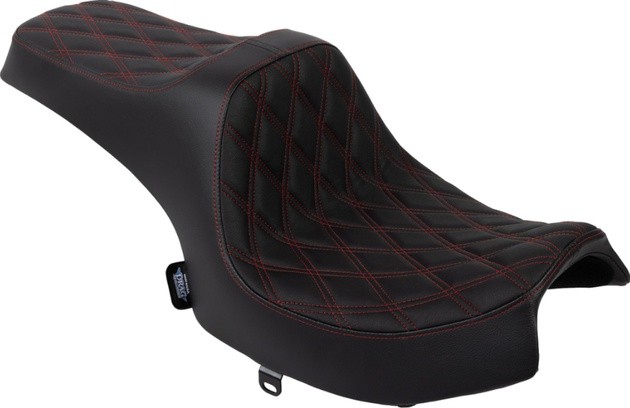 DS Forward Predator III Seat Double Diamond/Red Stitch Black Indian Challenger