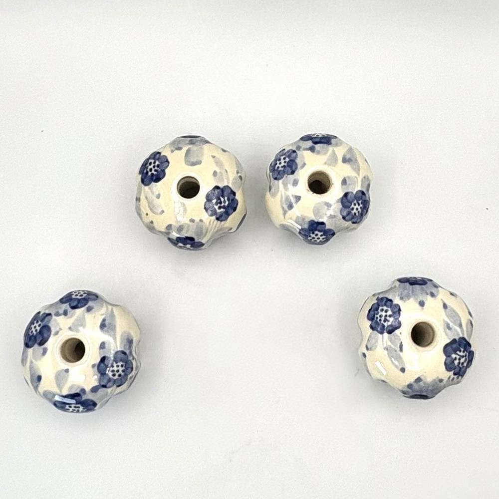 Ceramic Door Knobs Drawer Pulls Blue White Floral