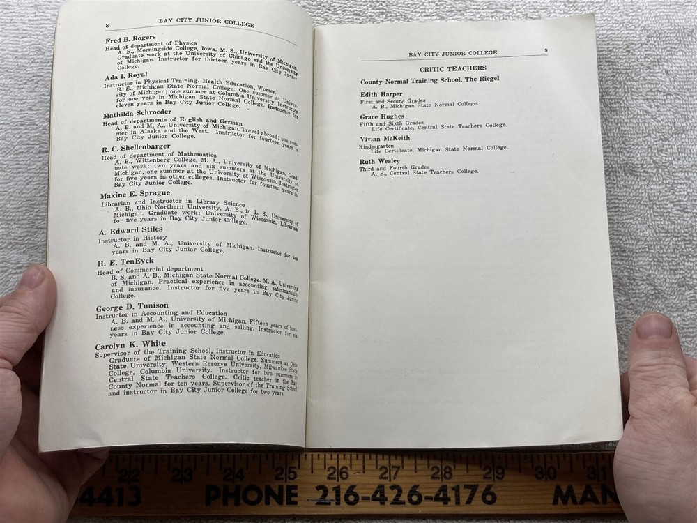 1936 1937 1938 Bay City Junior College Normal School University Program Catalog