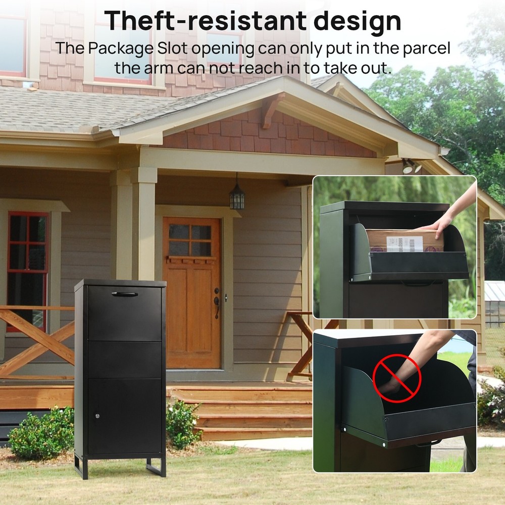 Outdoor Package Delivery Box for Outside Large Lockable Parcel Storage Drop Box
