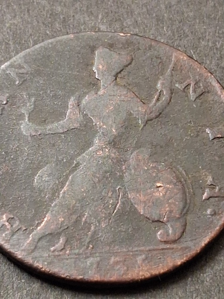 1736 George II Halfpenny