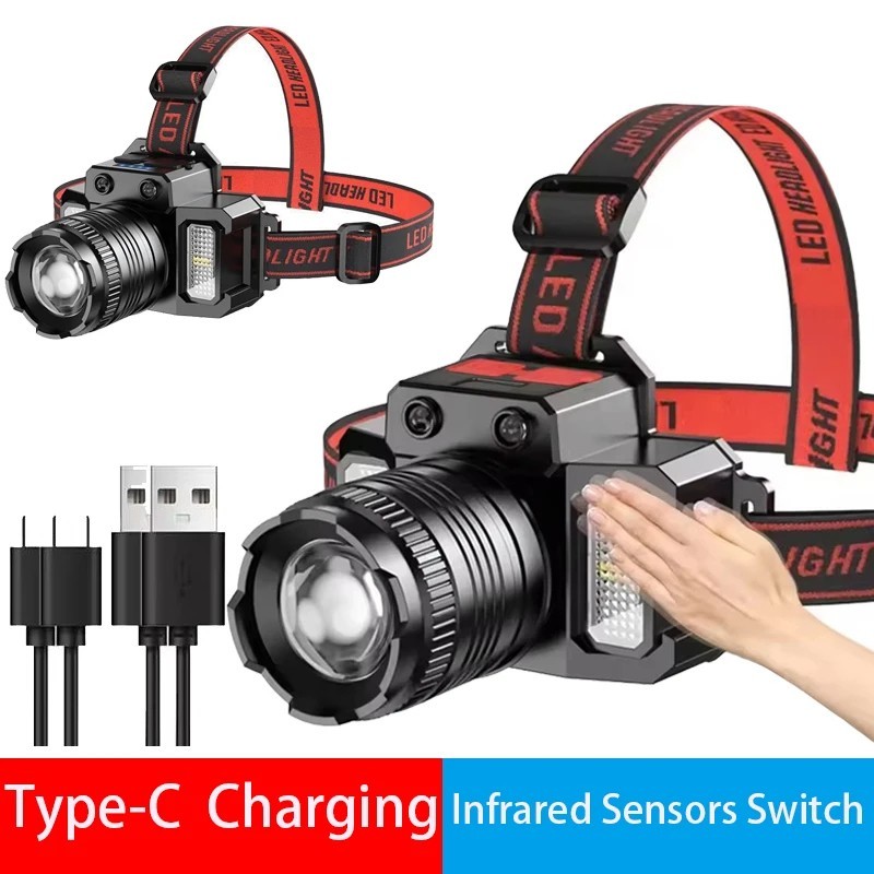 Most Powerful 99000000LM LED Tactical Headlamp Head Torch Rechargeable Headlight