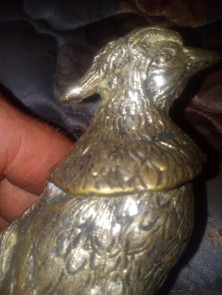 Silver Plated Pheasant Menu Holder Italy