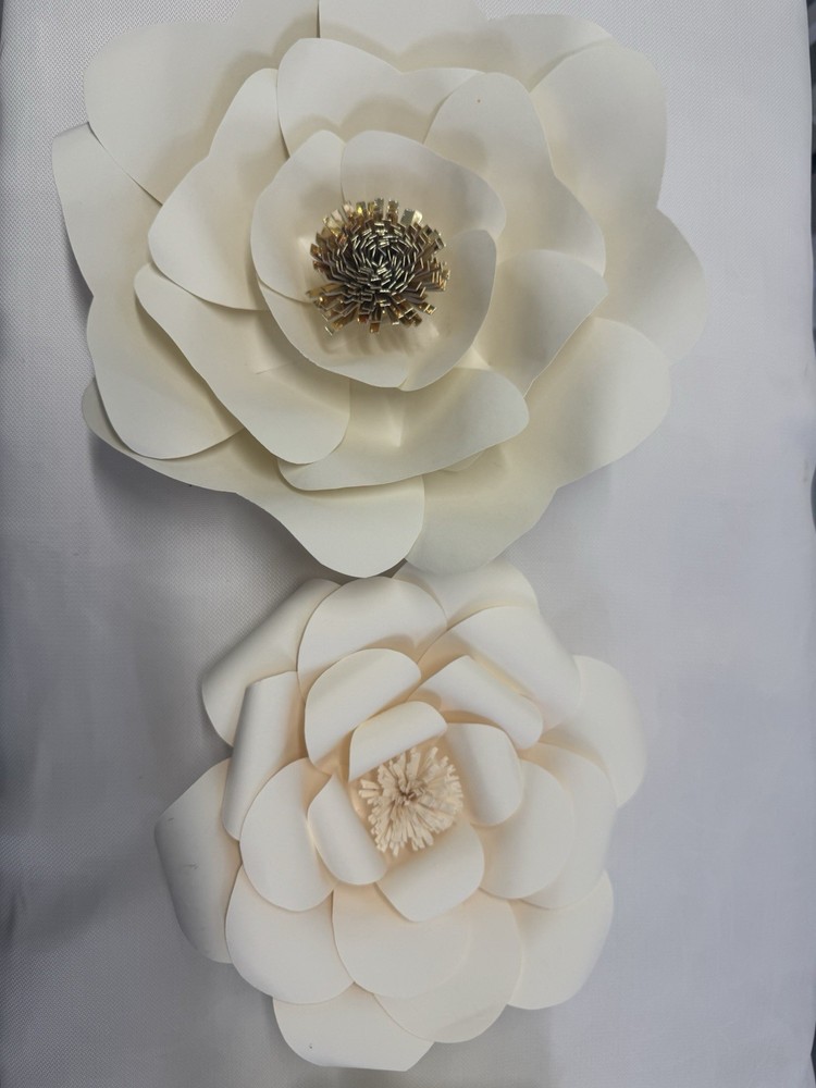Cream Paper Flowers