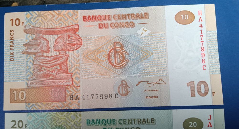 Congo 10 50 20 10 Centime UNC 2003 and 2007