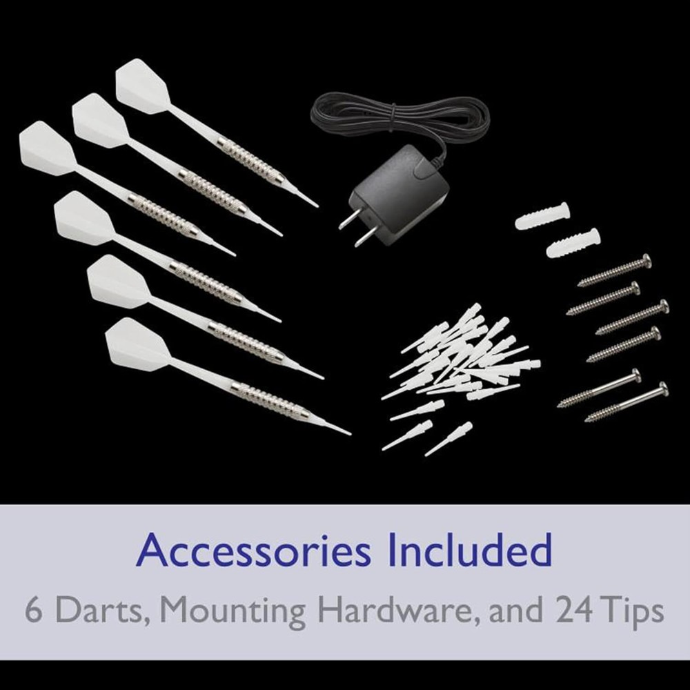 Ion Electronic Dartboard, Illuminated Segments, Light Based Games