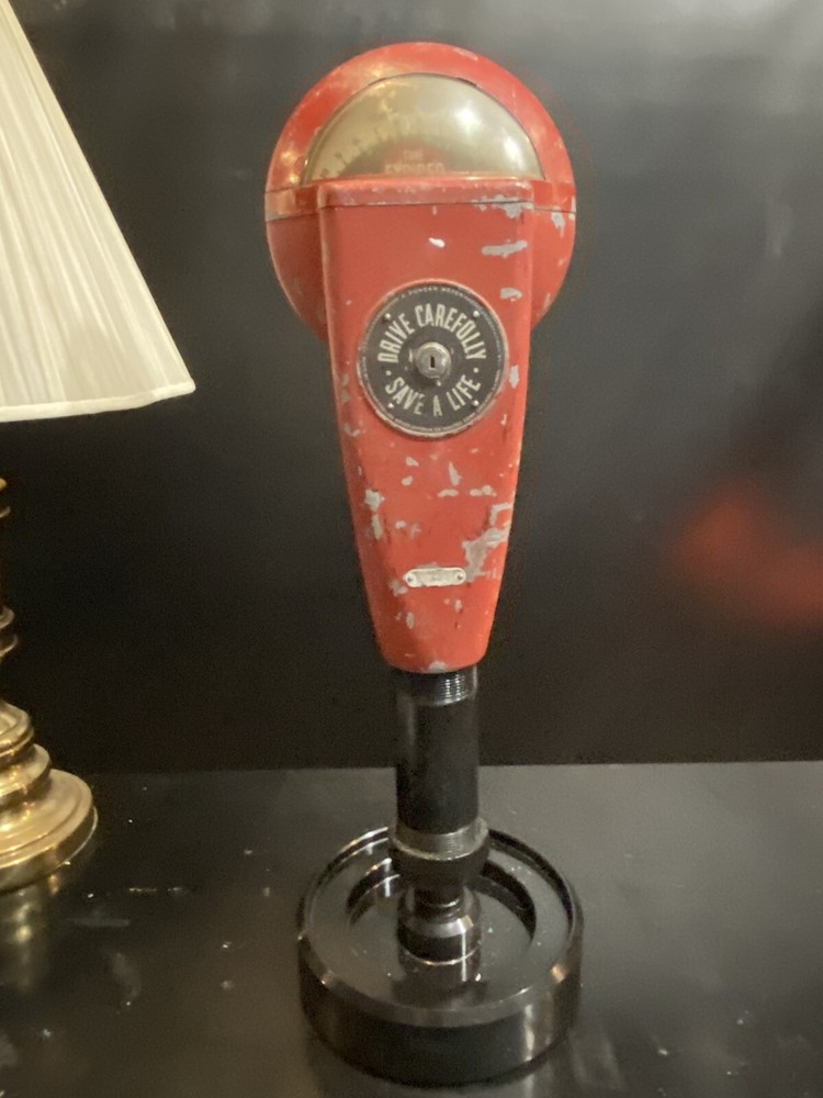 Vintage Red Duncan 60 Parking Meter And Key, Working