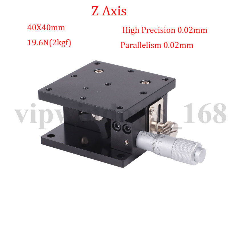 Z Axis Trimming Platform Manual Displacement Precision Linear Stage Table 0.02mm
