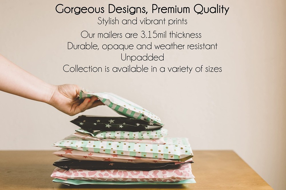 Inspired Mailers - Poly 6x9-100 Pack - 6x9" - 100 Pack, Solid Black