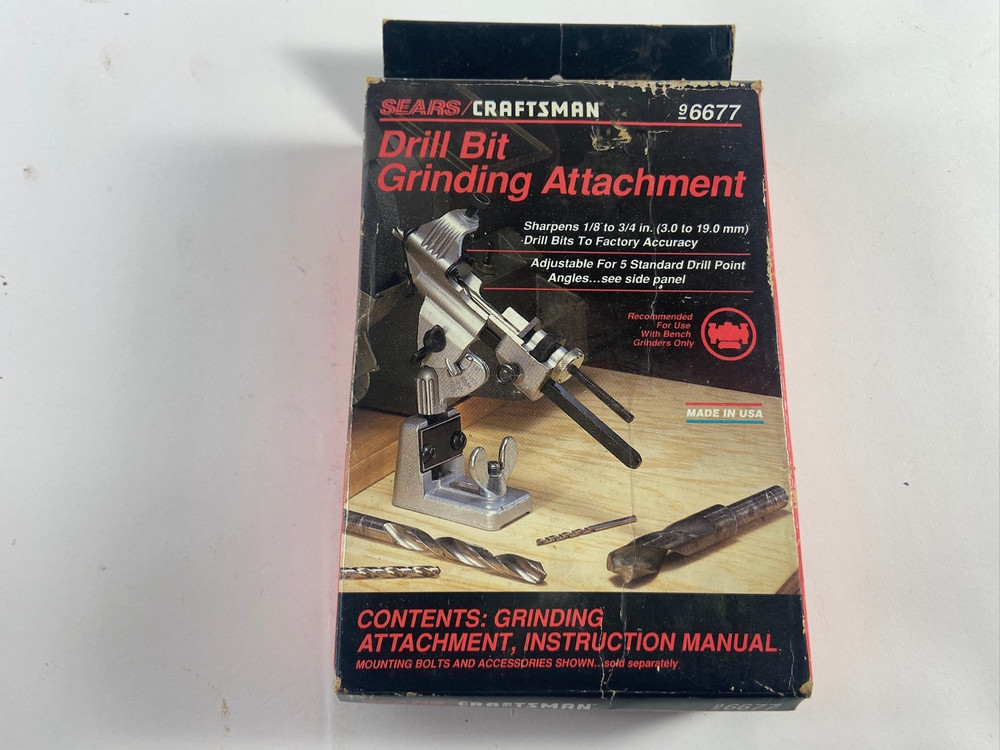 Vintage Sears Craftsman Drill Bit Grinding Attachment Tool