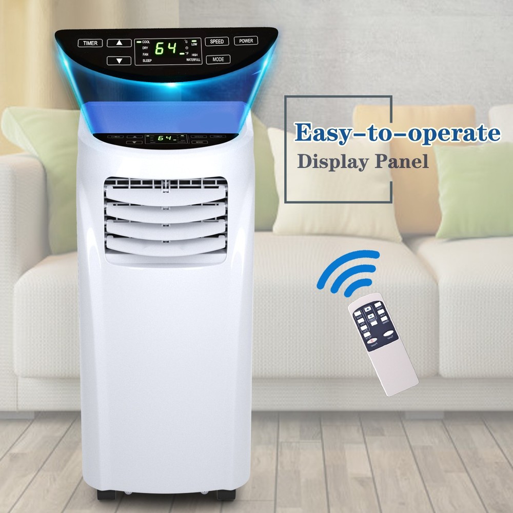 Topbuy Portable Air Conditioner W/Dehumidifier Function & Wheels &RC