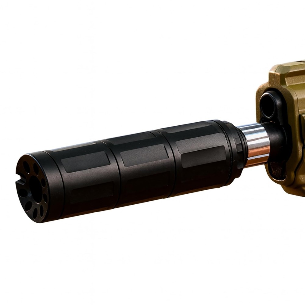 Linear CNC Threaded 1/2x28 Muzzle Brake, Compensator – Steel, Black – 3.8" Long