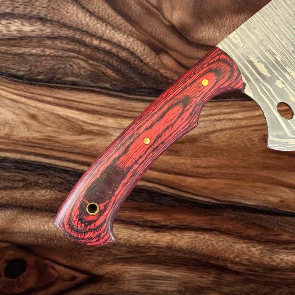 11"Fire Storm Damascus Blade cleaver For Chef Use Tx 1296 ?