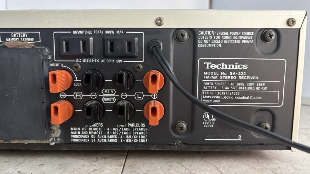 Technics SA-222 Stereo Receiver*VINTAGE!*