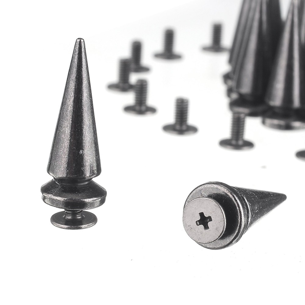 RUBYCA 25MM 100 Sets Metal Tree Spikes Studs Screw-Back for Leather Crafts