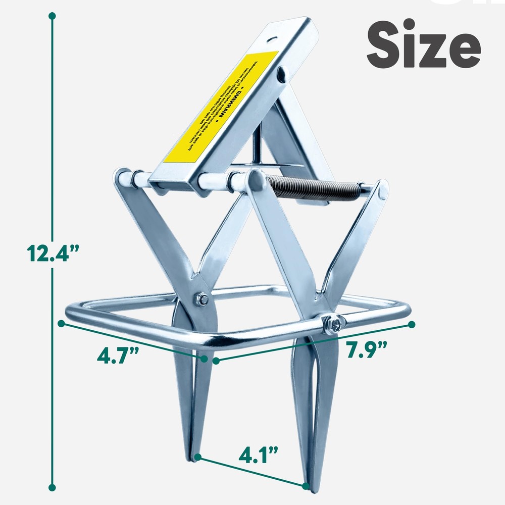 2 Pack Heavy-Duty Steel Mole Scissor Traps Reusable for Efficient Mole Control